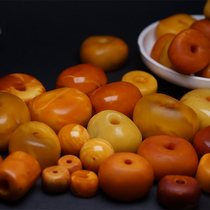 Small fat antique old beeswax West Asia reflux natural old beeswax cake button pier safe button bead pendant