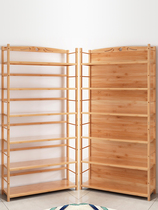 County Yi furniture bookshelf shelf solid wood simple living room floor Storage bookcase simple modern home primary school students