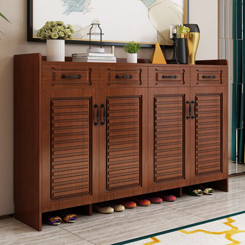 Shoe cabinet home large capacity solid wood color Hall Cabinet simple modern Chinese porch cabinet ultra-thin multifunctional storage cabinet