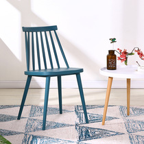 Modern minimalist Windsor chair study desk chair leisure backrest negotiation chair home Nordic dining chair color PP chair