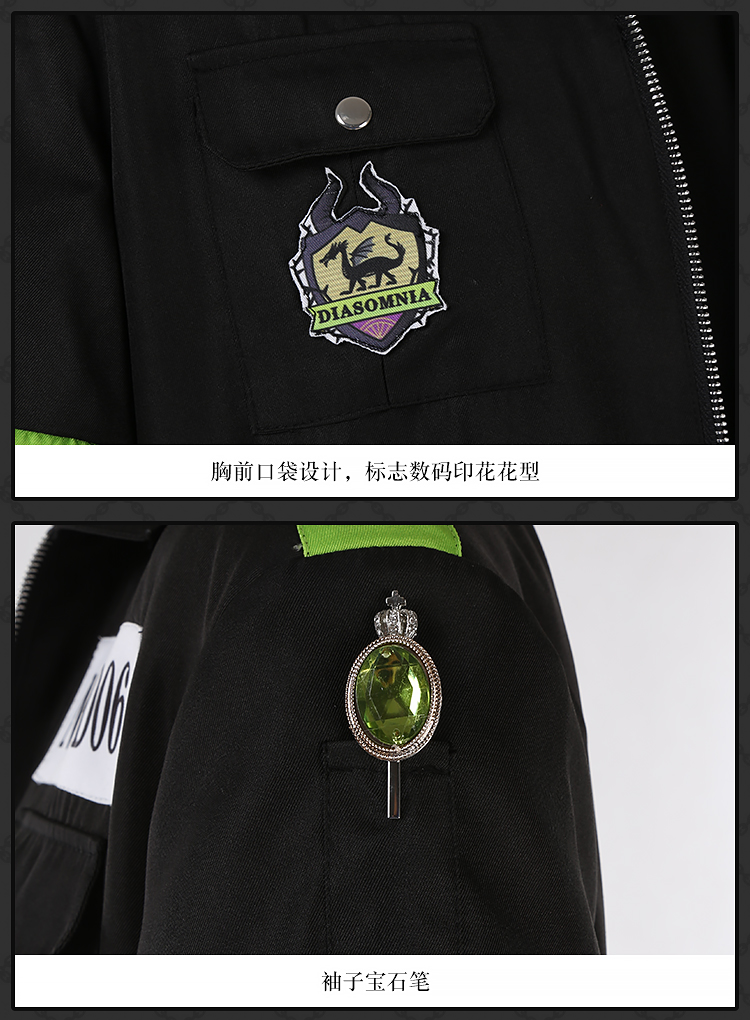 Anime Twisted Wonderland DIASOMNIA Malleus Draconia Cosplay Kostüm Wig Horn Sportbekleidung Onesie Halloween Party Für Männer Frauen 9