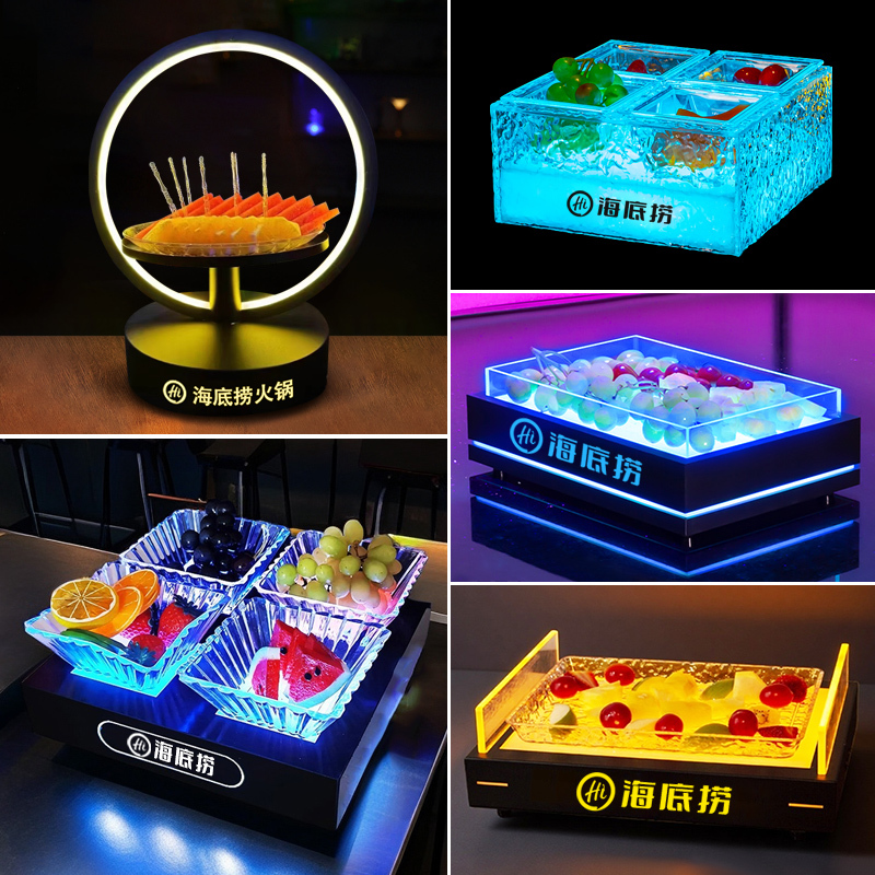 Bar Illuminated Fruit Plate Snack Tray Wrought Iron Four-Six Compartment Fruit Plate Rack Multi-Compartment Fruit Platter Ktv Special Fruit Plate Bar Illuminated Fruit Plate Snack Tray Wrought Iron Four-Six Compartment Fruit Plate Rack Multi-Compartment Fruit Platter Ktv Special Fruit Plate