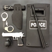 Trẻ em nhỏ đặc biệt cảnh sát thiết bị đồ chơi cảnh sát nhỏ súng cảnh đồ chơi nhập vai mèo đen cảnh sát trưởng đạo cụ 3-6 tuổi 7