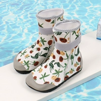 Высокие сапоги в форме цветка на липучке, в цветочек