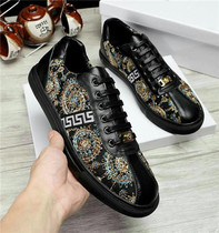 Spring Men Shoes Wave Shoes Genuine Leather Sport Casual Leather Shoes Lace Youth Street Boards Shoes Han Edition Fashion Trend Shoes Men