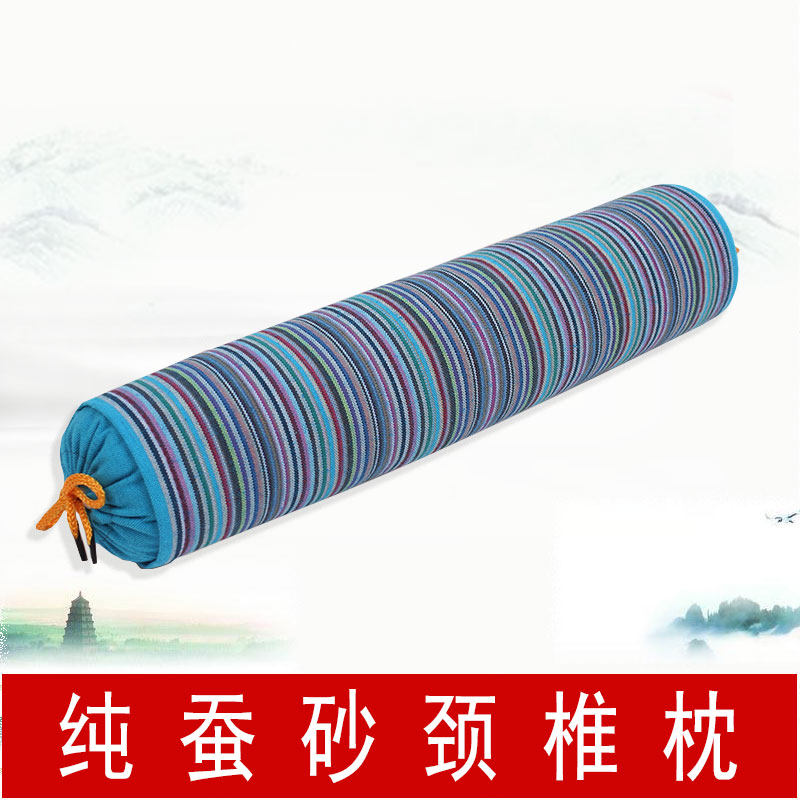 Pure silkworm sand silkworm excrement repair cervical spine special sleep neck pain patient Chinese medicine traction hard cylindrical cervical spine pillow