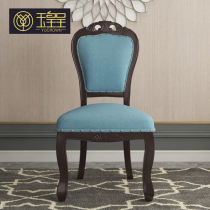 Jade Emperor Present Hotel Dining Chair Modern Fashion Carved Soft Bag Chair Home Chair Solid Wood Fabric Armchair Club Chair