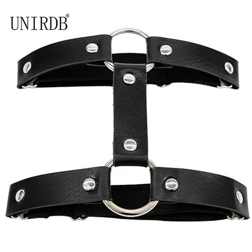 Сапоги с бантиком, эластичная портупея на ногу, европейский стиль, в стиле панк