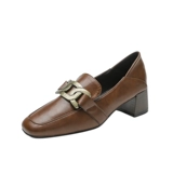 Обувь на высоком каблуке, металлические туфли в английском стиле для кожаной обуви, из натуральной кожи, в британском стиле