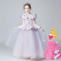  Elo princess dress Frozen costume Fairy tale dress Childrens stage costume Girl Lepe dress autumn