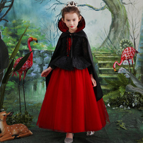  Childrens performance clothing cosplay vampire clothes performance clothing Witch princess dress Girl witch dress