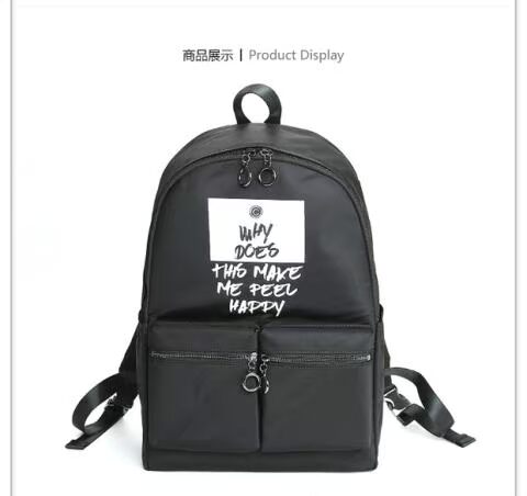 Ba lô carbine Xu hướng thời trang màu đen túi giản dị du lịch ngoài trời ba lô nam 2019 SS mới - Ba lô balo yuumy