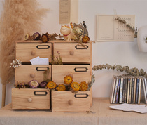 Solid wood storage cabinet nine fashion cabinet storage box desktop storage box drawer type storage storage household box