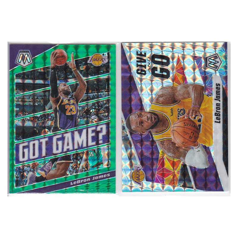 Star Card Lebron James Green Refractor Grid Refractor Panini 19-20 Mosaic
