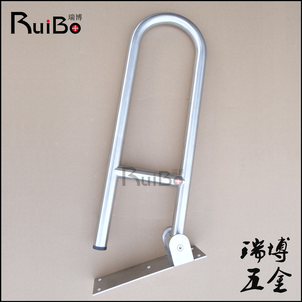 Bathroom safety and barrier-free flip-up stainless steel handrail elderly toilet toilet anti-slip activity get up booster