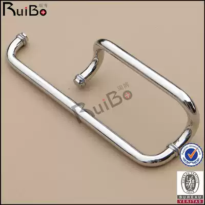 304 stainless steel four-bend glass door sliding door handle home framed door side pull door handle hotel bathroom handle