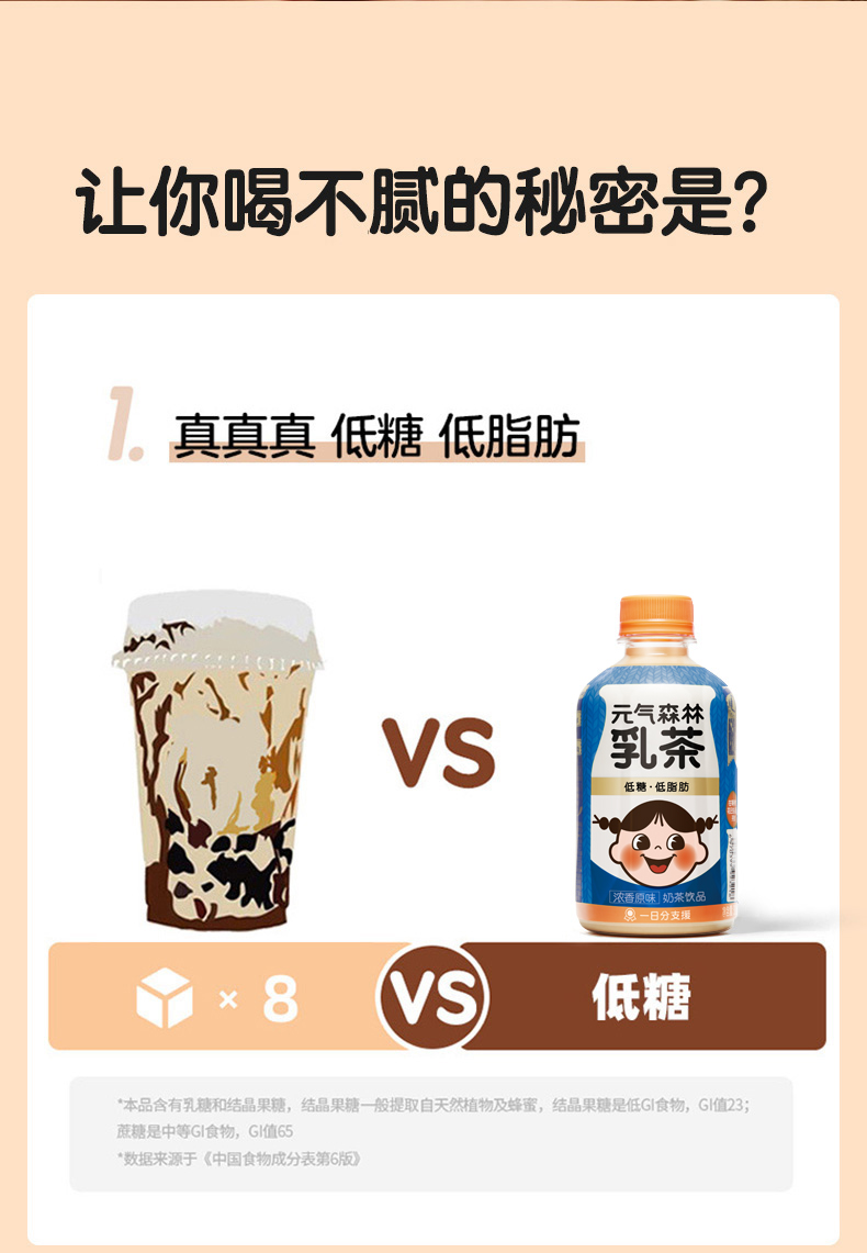 元气森林mini乳茶4瓶*300ml