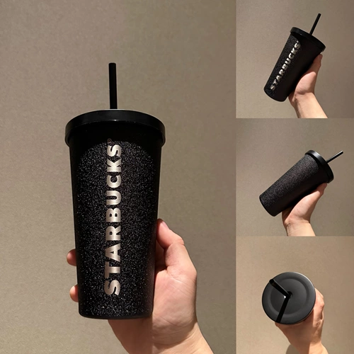 Starbucks, черный кофейный стакан из нержавеющей стали со стаканом