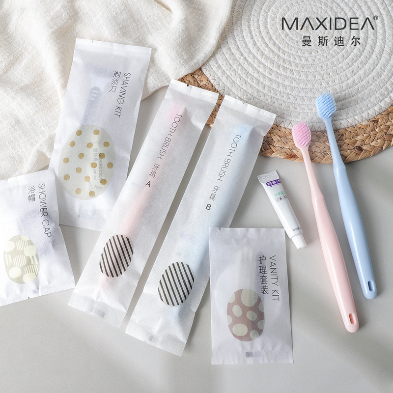 White Wax Paper Series Disposable Toothbrush and Toothpaste Toiletries Set B&B Hotel Special Soft-Bristled Kidsren's Toothbrush White Wax Paper Series Disposable Toothbrush and Toothpaste Toiletries Set B&B Hotel Special Soft-Bristled Kidsren's Toothbrush