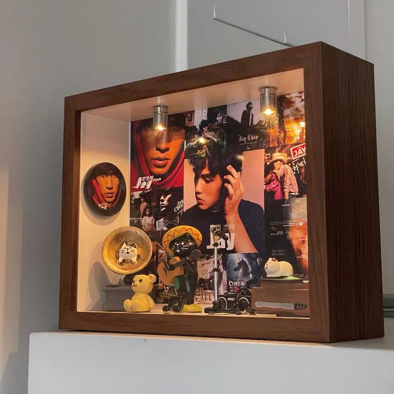 Jay Chou DIY Photo Frame Small Hollow Three-Dimensional Photo Frame Creative Ornament Blind Box Storage Box Display Box Gift