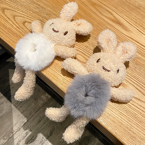 Мультяшная милая заколка для волос, резинка для волос, аксессуар для волос, плюшевая, с медвежатами, популярно в интернете