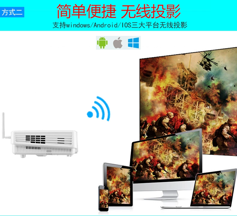 Máy chiếu Benq BenQ E0433 gia đình điện ảnh thông minh văn phòng kinh doanh HD không dây Máy chiếu WiFi - Máy chiếu