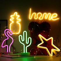  Bedroom decoration ornaments night light creative romantic room decoration table lamp Net red room layout red light