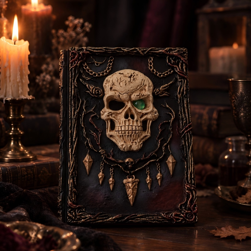 Halloween Skull Diary Is a Birthday Gift for Male and Female Friends, Death and Supernatural Glowing Horror Notebook
