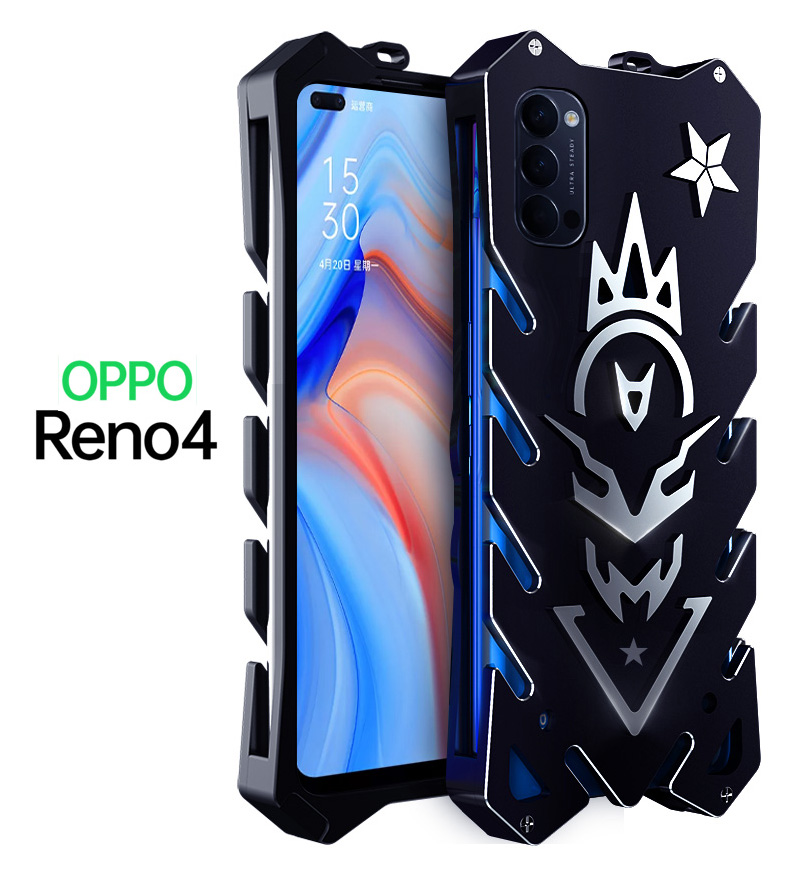 SIMON New THOR II Aviation Aluminum Alloy Shockproof Armor Metal Case Cover for OPPO Reno4 & OPPO Reno4 Pro