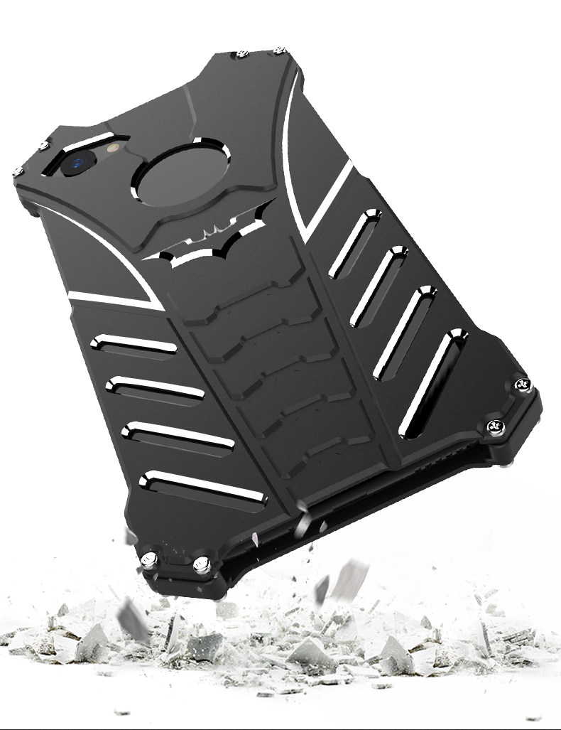 R-Just Batman Shockproof Aluminum Shell Metal Case with Custom Batarang Stent for OPPO A3