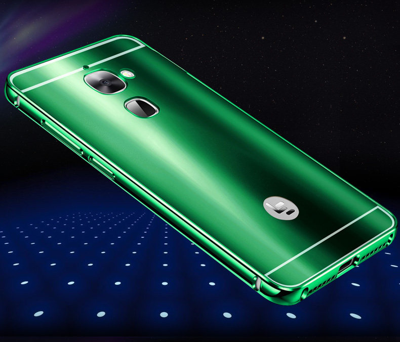 iy Ultra Slim Lightweight Aluminum Metal Bumper Dazzle Color Acrylic Back Cover Case for LeEco Le 2