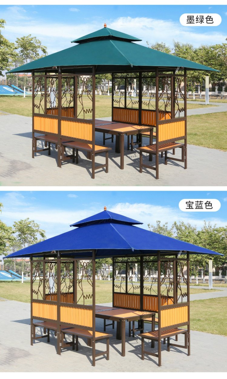 Gazebo Sân ngoài trời Biệt thự Sân vườn Gỗ che nắng Gỗ nội thất ngoài trời Nhà gỗ Bốn góc hình lục giác - Bàn ghế ngoài trời / sân ban ghe ngoai troi
