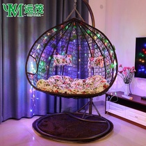 Hangbasket rattan chair pedal rough Vine single hanging chair indoor double hammock balcony rocking chair swing cradle chair