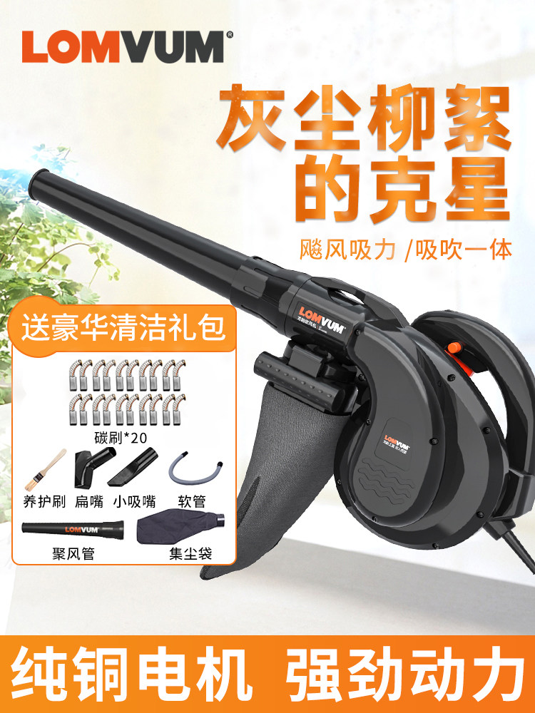 Longyun blower Small ash blower Computer hair dryer dust blower High power industrial 220v strong suction fan