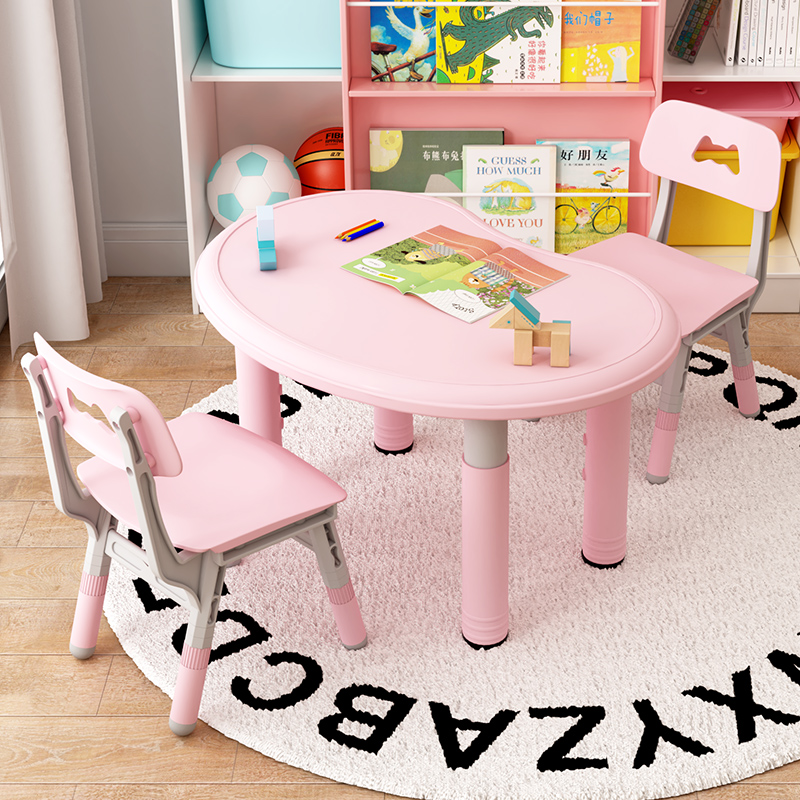 In children's toy table lifts peanut table kindergarten table baby game learning table chair kit