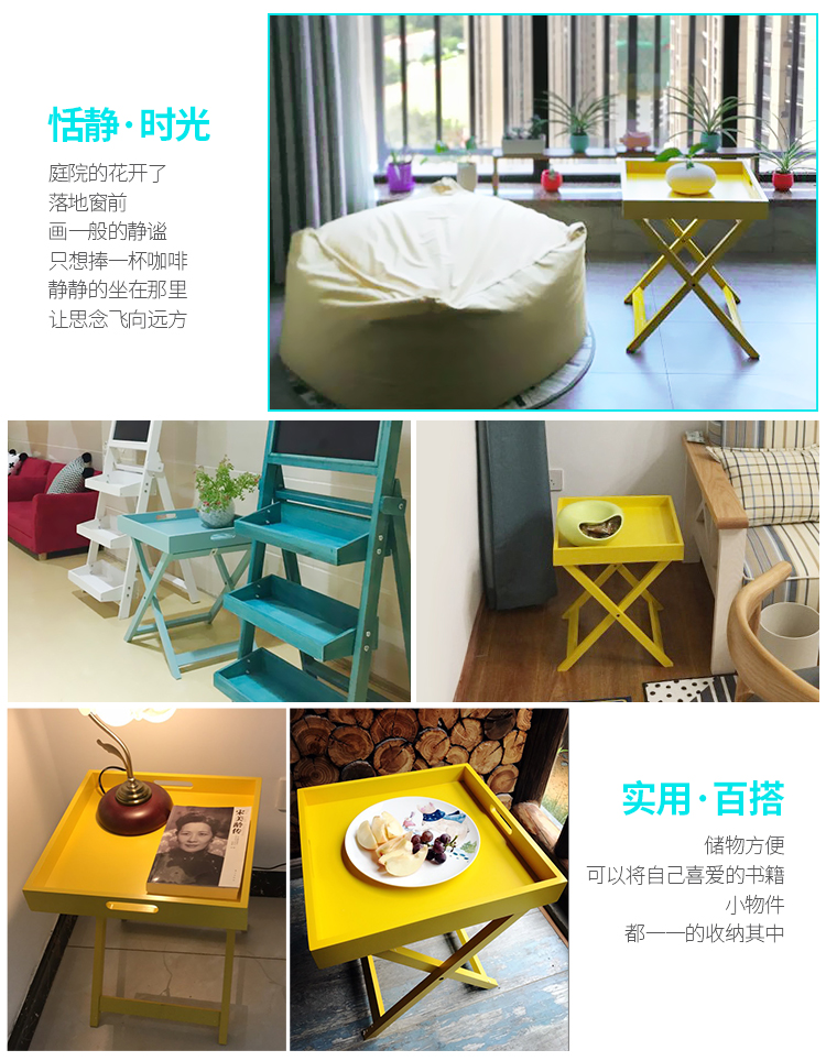 Sáng tạo gấp bàn cà phê nhỏ Bắc Âu ins gió hiện đại tối giản nội thất căn hộ bàn phòng khách sofa bên mini - Bàn trà bàn sofa đẹp
