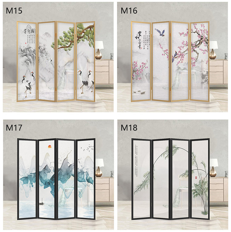 Trung Quốc màn hình phân vùng phòng khách văn phòng khách sạn phòng ngủ di động hiên đơn giản gỗ gấp vải mới - Màn hình / Cửa sổ vách gỗ ngăn phòng