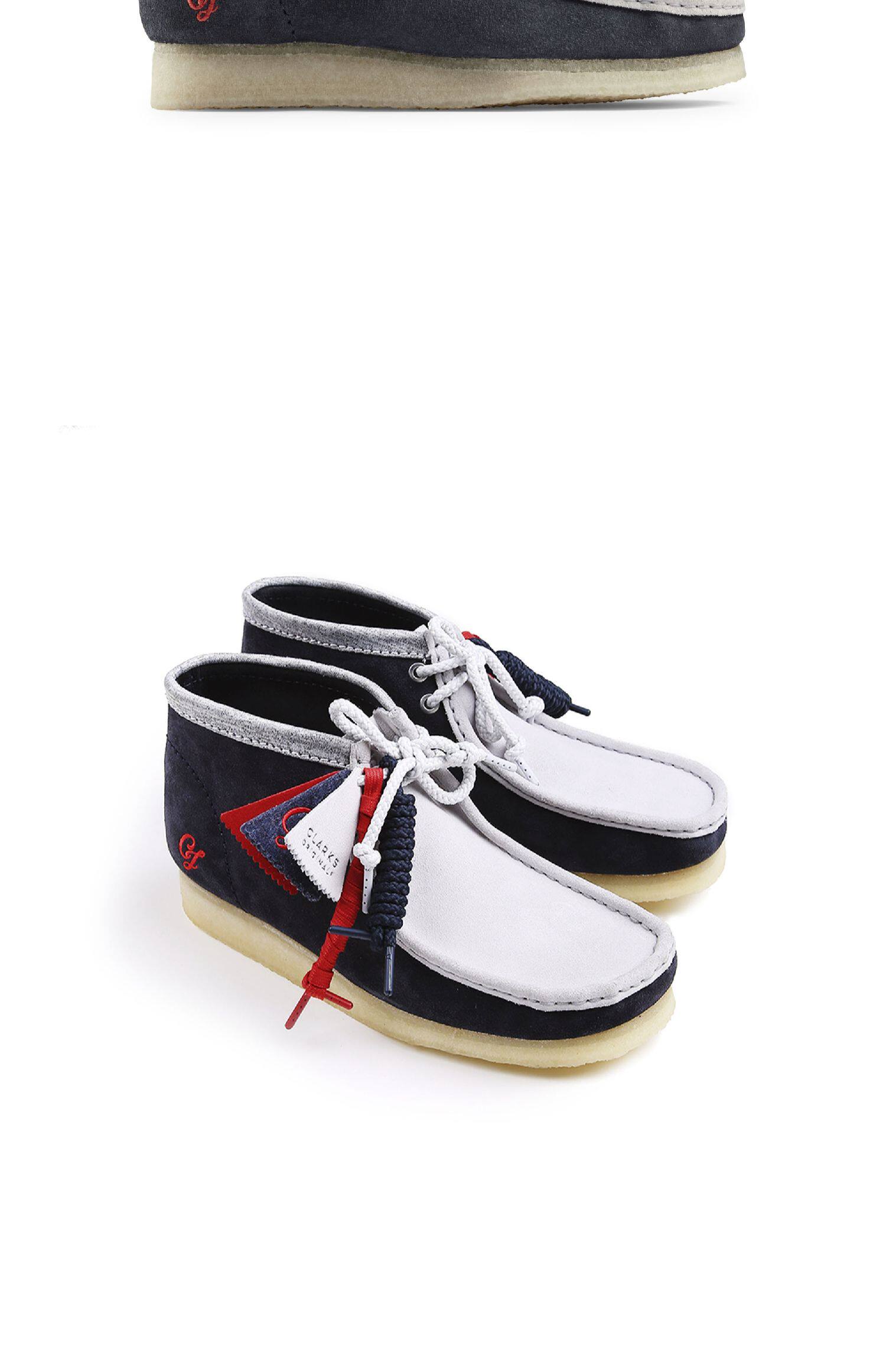 Повседневная обувь #hpt#clarks originals wallabee boot vcy撞色反毛皮休闲袋鼠鞋