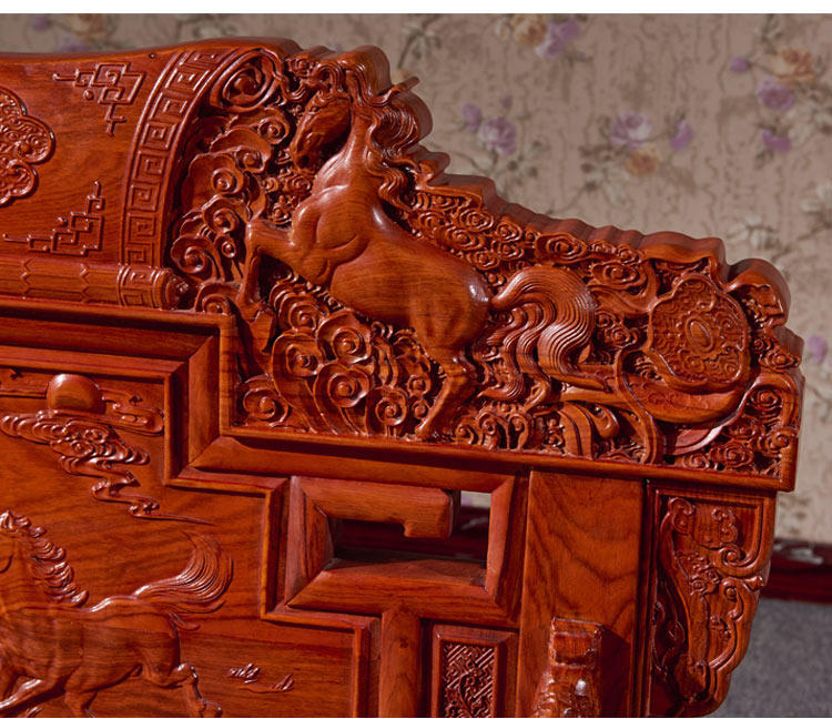 товар из китая 红木沙发刺猬紫檀木中式实木沙发花梨木全套客厅家具组合沙发椅 Jimei Red