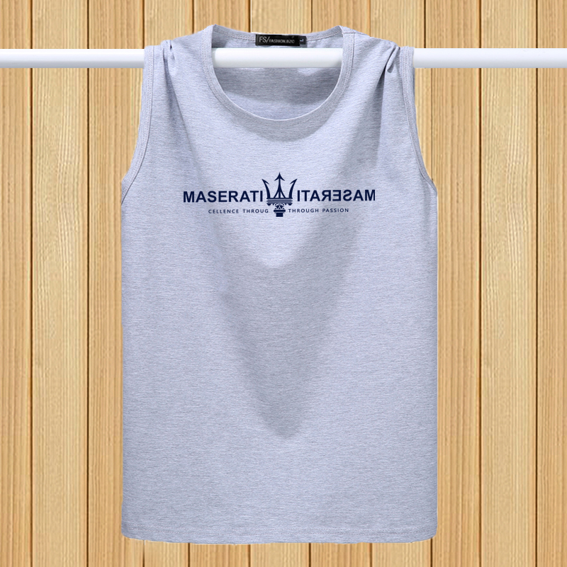 Nam vai miễn phí t-shirt lỏng thể thao mát mẻ áo bóng rổ bông tăng thở số vest triều vai chất béo