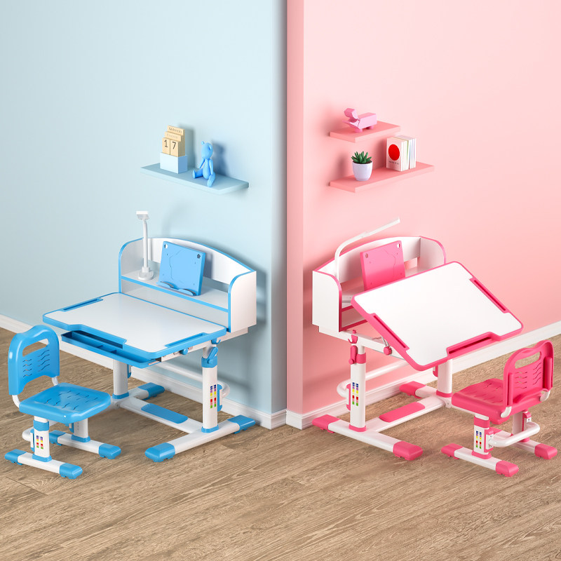 Children's Learning Table and Chair Household School School Children can lift and lift economical Simple Desk Desk Set