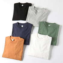 Daily single fitting room pure original OE yarn autumn and winter men slim knitted water wash cotton long sleeve T-shirt base shirt 6114