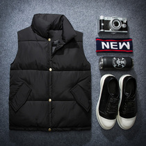Leading winter youth casual jacket vest adult pure black guy hip-hop vest male pattern Lady