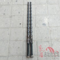Antique carbon steel antique whip Martial arts equipment God whip double mace Copper faucet solid weapon Wheat ear whip bamboo whip