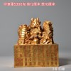 Old collection of pure copper gilt dragon, turtle and auspicious animal seal all copper solid basalt three-dimensional study room office business old copper seal