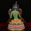 Nepal's top master craftsmen and painters hand-made red copper and real gold painted green Tara collection for decoration