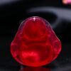 Antique Jade Red Jade Large Pendant Buddha Seated Buddha Ice Through Chinese Red Ice Red Sweater Chain Pendant Maitreya Buddha Gift