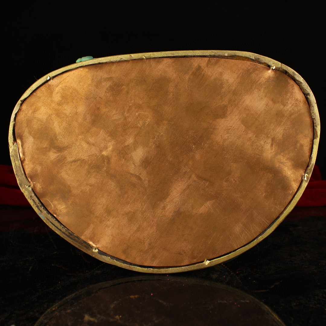 Nepal's top master craftsmen and painters hand-made red copper and real gold painted green Tara collection for decoration