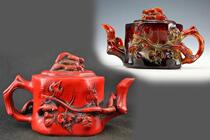 Antique miscellaneous Antique amber kettle Home hotel decoration craft ornaments Art collection