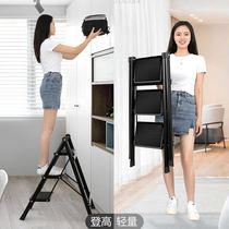 Indoor ladder foldable wall stairs stable attic special light aluminum alloy household sturdy herringbone ladder